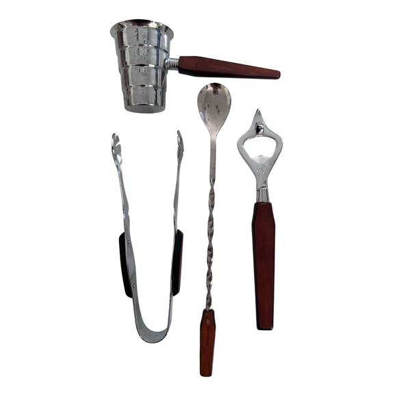 Vintage Retro 4 Piece Set of Barware by Glo Hill Canada - Picture 2 of 9